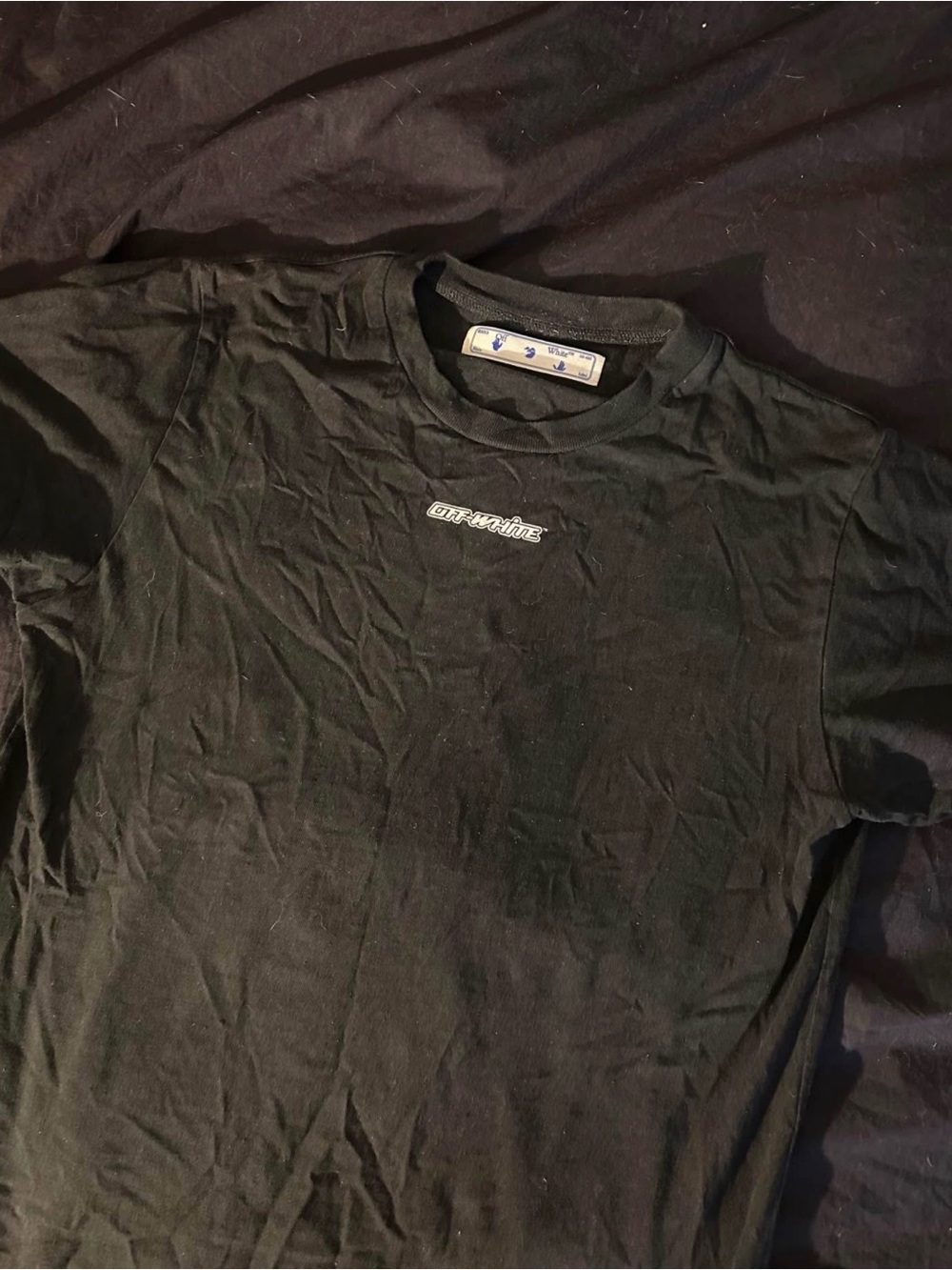 Off-White Black Logo Crewneck Short Sleeve Tee
